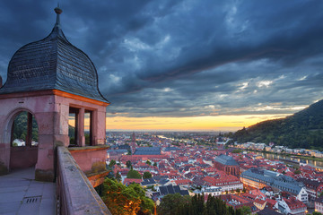 Heidelberg. Image of german city of Heidelberg during sunset.
