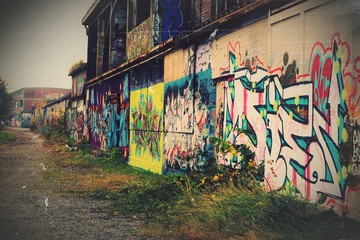 Fototapeta na wymiar Graffiti Art, November 2015 Itzehoe, Germany