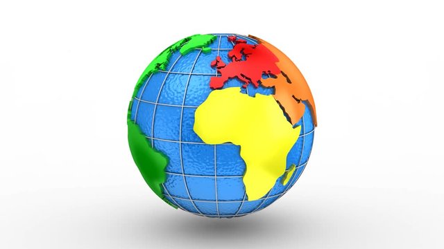 World Map Turns Into a Globe

