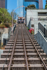 Angel's Flight railway system in downtown Los Angeles, California.  