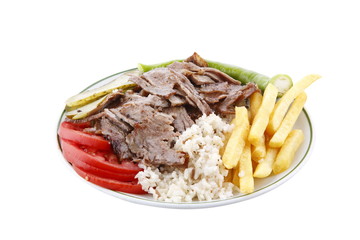 doner kebab platter,