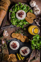 Grilled Camembert cheese