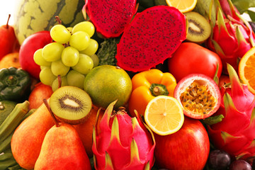 新鮮な野菜と果物