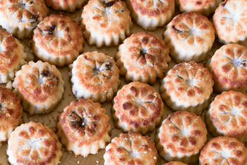 Mamoul biscuits with date paste, popular in Ramadan in Middle East