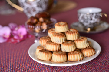 Mamoul biscuits with date paste, popular in Ramadan in Middle East