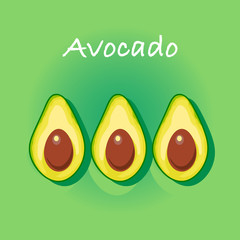 Avocado vector illustration
