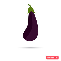 Eggplant color flat icon