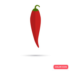Chilli pepper color flat icon