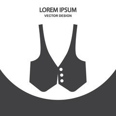 Vest icon on the background