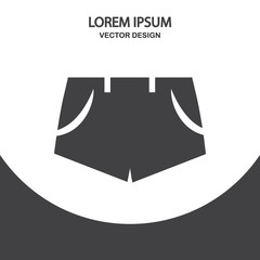 Shorts icon on the background