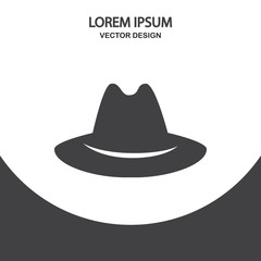 Man hat icon on the background