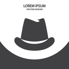 Man hat icon on the background