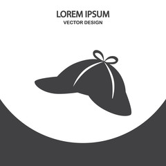 Man cap icon on the background