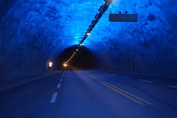 Papier Peint photo Tunnel Tunnel in Laerdal, Norway