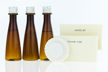 Tubes of bathroom amenity contains