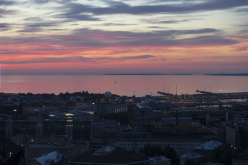 Sunset Tallinn, Estonia , sea, sky, city