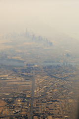 Naklejka premium Dubai Burj Khalifa from height of bird's flight