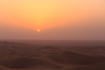 Fototapeta na wymiar Desert decline of the United Arab Emirates
