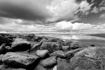 By the jetty at the south end of Ocean Shores, Washington.