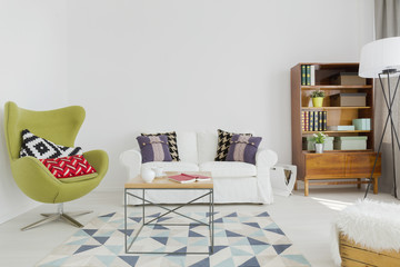 Lounge space of a contemporary stylish apartment