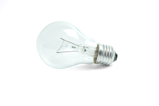 Light bulb isolated on white background, with clipping path