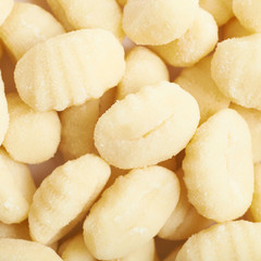 Surface covered with gnocchi