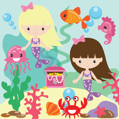 Mermaid vector illustration