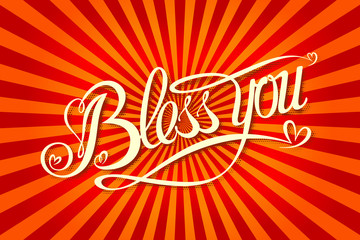 Bless You. Pop Art comics icon