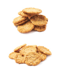 Pile of multiple cookies isolated