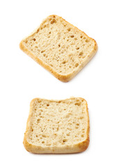 Single piece of bread bun isolated