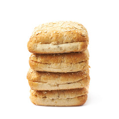 White bread buns composition