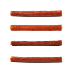 Meat sausage stick snack isolated