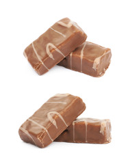 Chocolate candy bar isolated