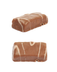 Chocolate candy bar isolated
