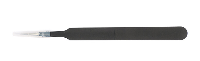 Black tweezers tool isolated