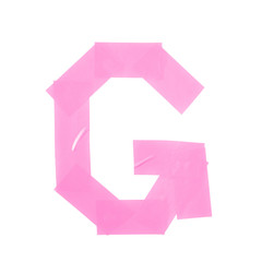 Letter G symbol made of insulating tape