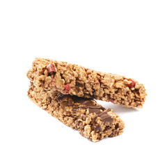 Nutrient chewy grains bars isolated