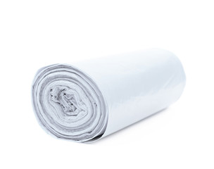Trash bag roll isolated
