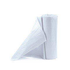 Trash bag roll isolated