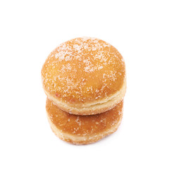 Jam filled doughnut isolated