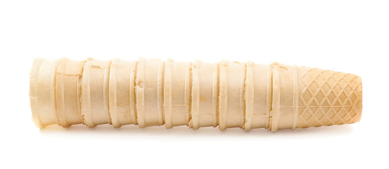 Wafer style waffle cone isolated