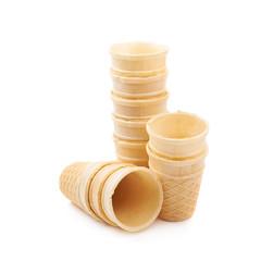 Wafer style waffle cone isolated