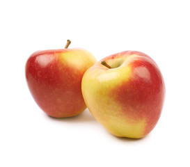 Ripe red and golden jonagold apple