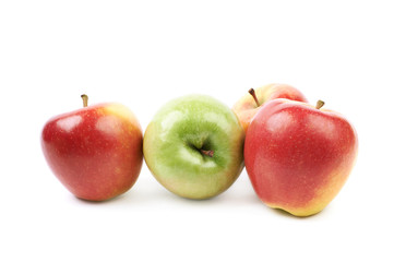 Red and green apples composition