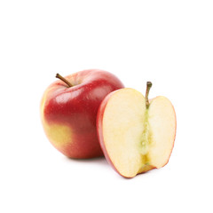 Ripe red and golden jonagold apple