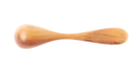 Wooden serving spoon isolated