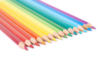 Fototapeta premium Multiple colorful color pencils composition