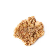 Single wholegrain cereal flake isolated
