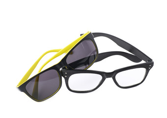 Two pairs of glasses isolated