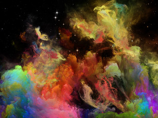 Naklejka na ściany i meble Dance of Space Nebula